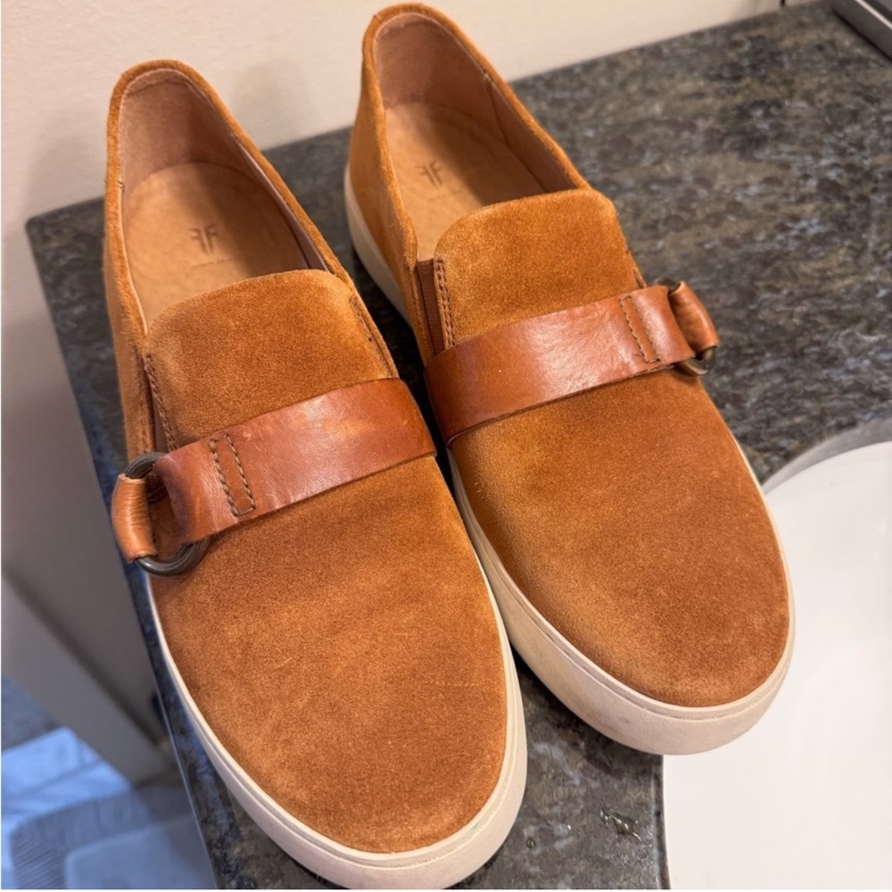Women’s Frye Brown Suede Slip-On Shoes Sz10med